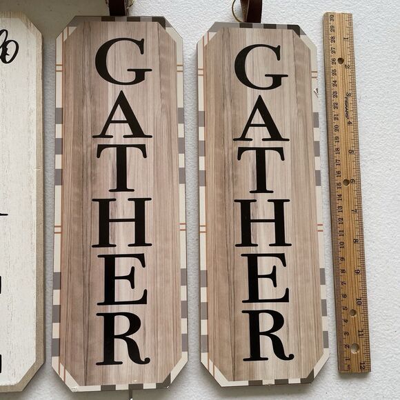 Home Holiday Decor, Fall Thanksgiving Signs, Set Of 5 - Picture 4 of 5